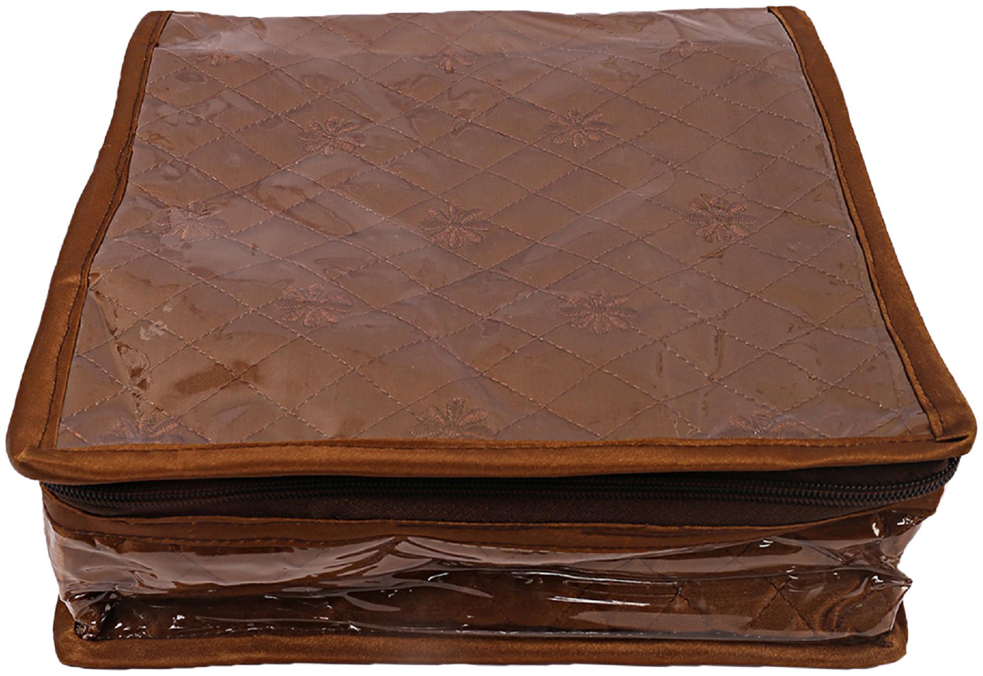 

Kuber Industries Satin Locker Jewellery Kit organiser (Brown) - CTHH11290