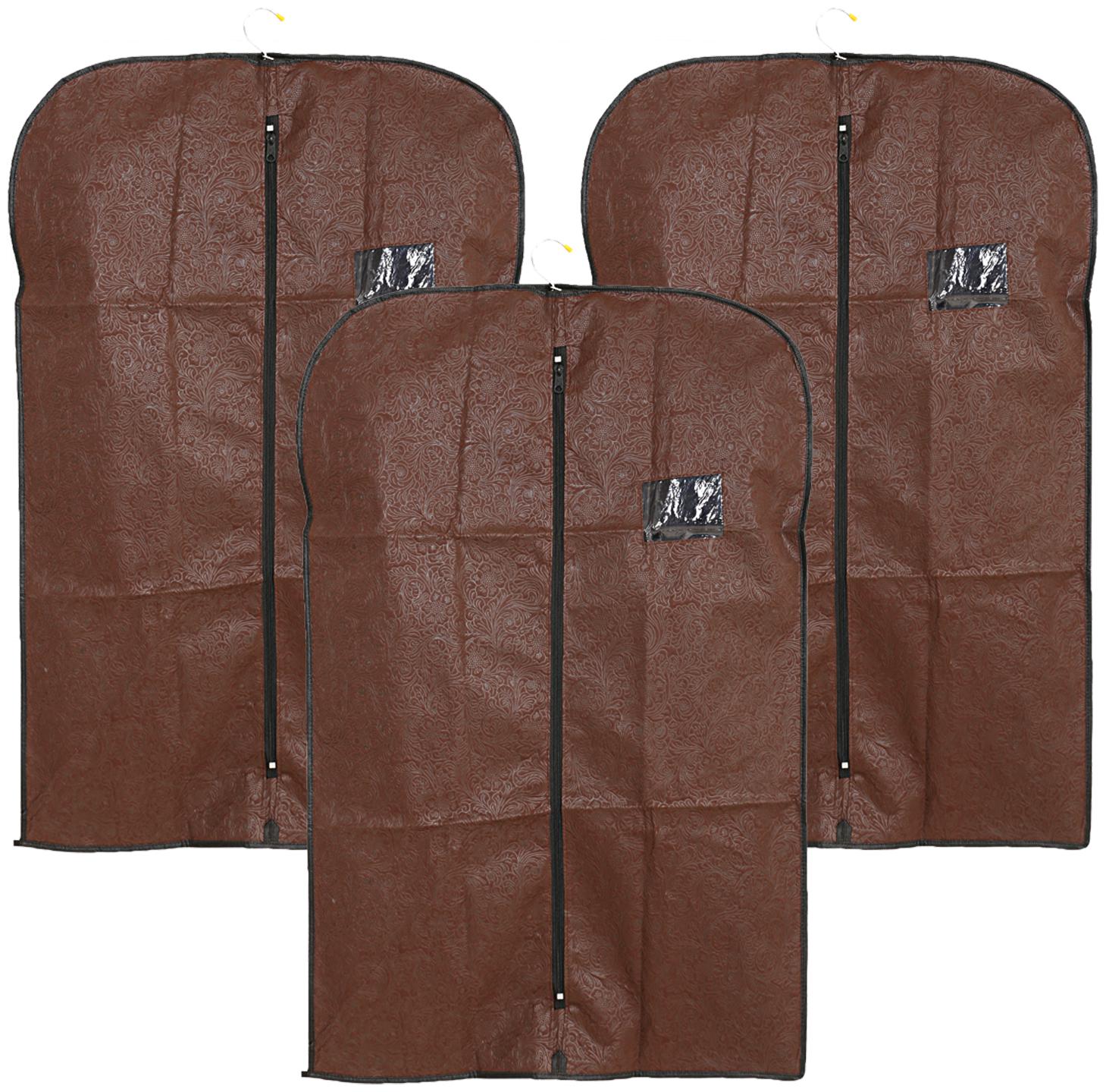 

Kuber Industries 3 pcs Non-Woven Men s Coat Blazer Cover (Brown)- CTHH10408