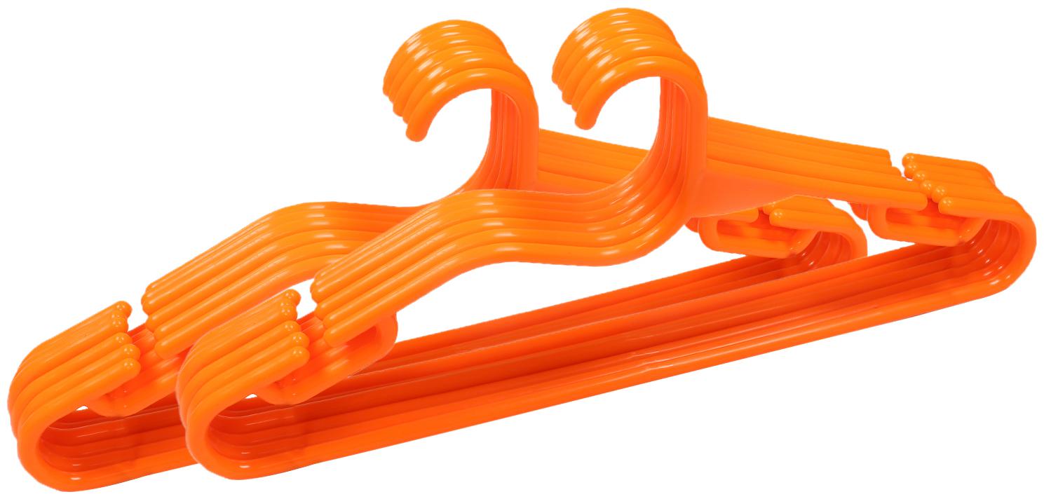 

Kuber Industries Plastic 12 pcs Hanger Set for wardrobe (Orange) CTHH11003