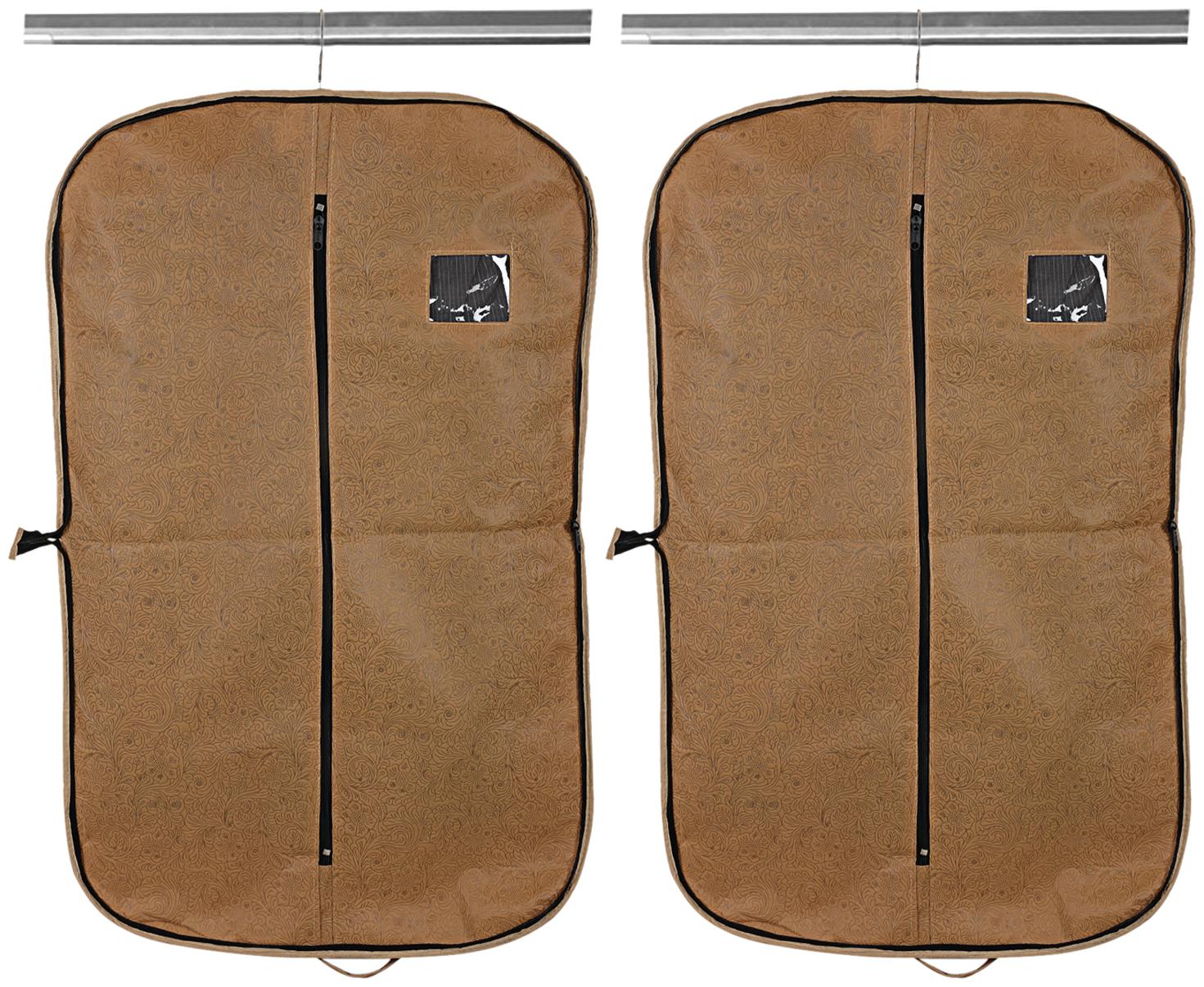 

Kuber Industries Non woven 2 pcs Foldable Men s Coat Blazer Cover (Beige) - CTHH10792