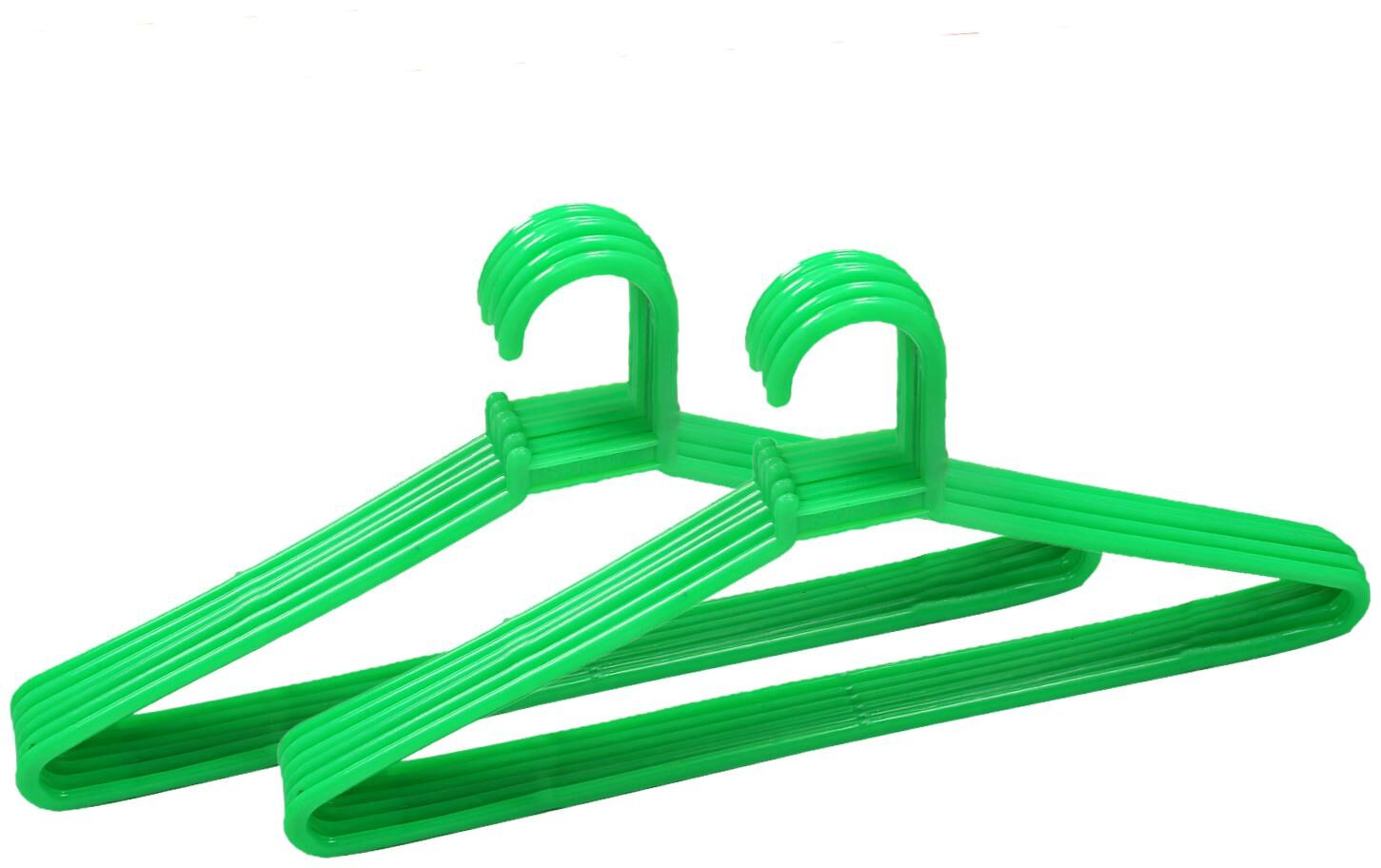 

Kuber Industries Plastic 12 pcs Hanger Set for wardrobe (Dark Green) CTHH10981