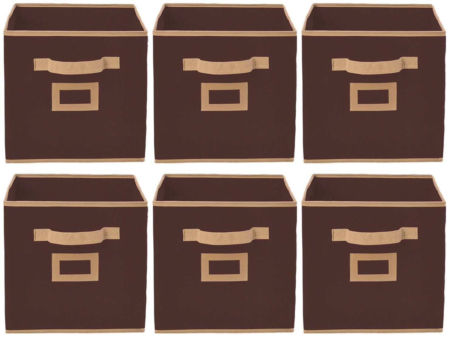 

Kuber Industries Non Woven 6 pcs Small Foldable Storage Organiser Cubes Boxes (Coffee) - CTHH16857