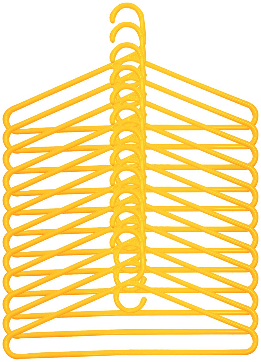 

Kuber Industries Plastic 12 pcs Hanger Set for Wardrobe (Yellow)- CTHH22391