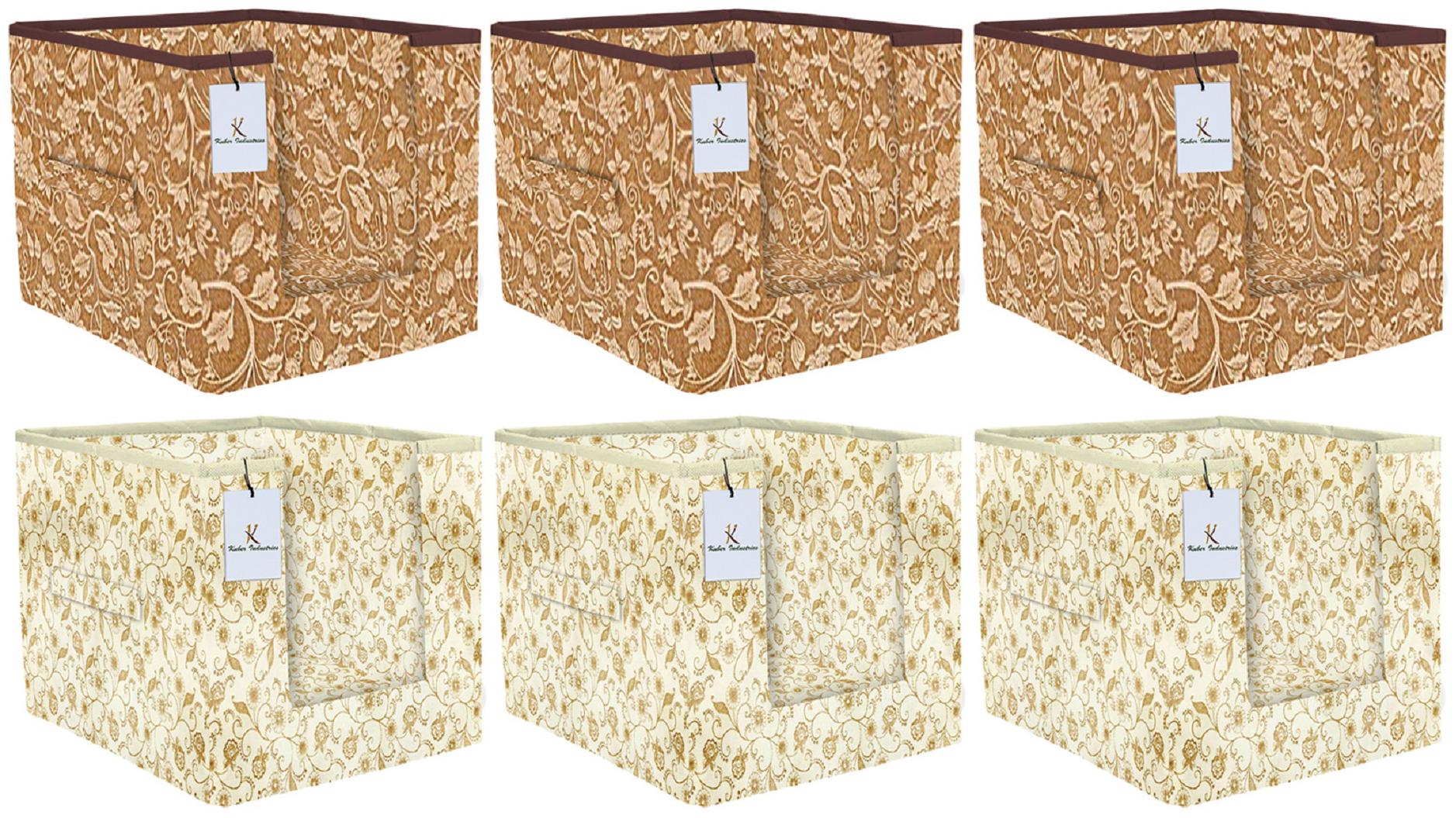 

Kuber Industries Metalic Printed 6 pc Non Woven Shirt Stacker Wardrobe Organizer Set (Brown Brige) - CTHH16689