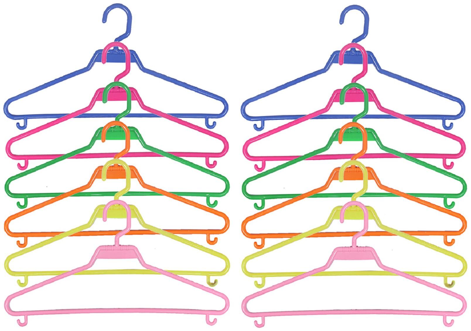 

Kuber Industries Plastic 12 pcs Hanger Set for wardrobe (Multi) CTHH19501