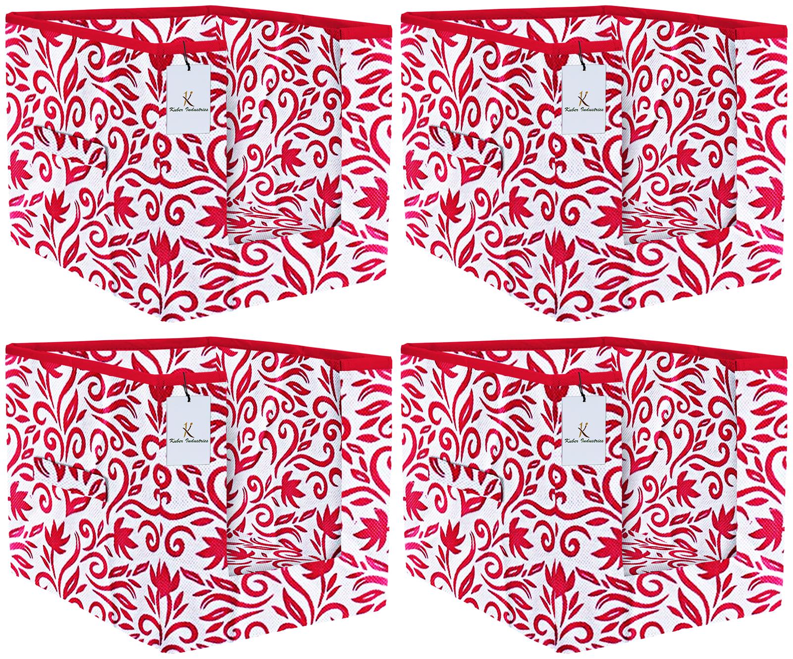 

Kuber Industries Leaf Printed 4 pc Non Woven Shirt Stacker Wardrobe Organizer Set (Pink) - CTHH16759