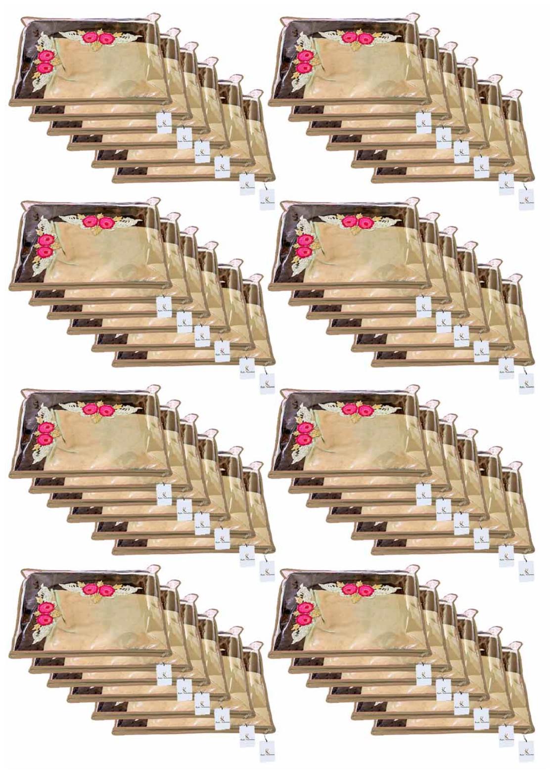 

Kuber Industries Non Woven Single Packing Saree Cover 48 pcs Set (Beige) CTHH11672