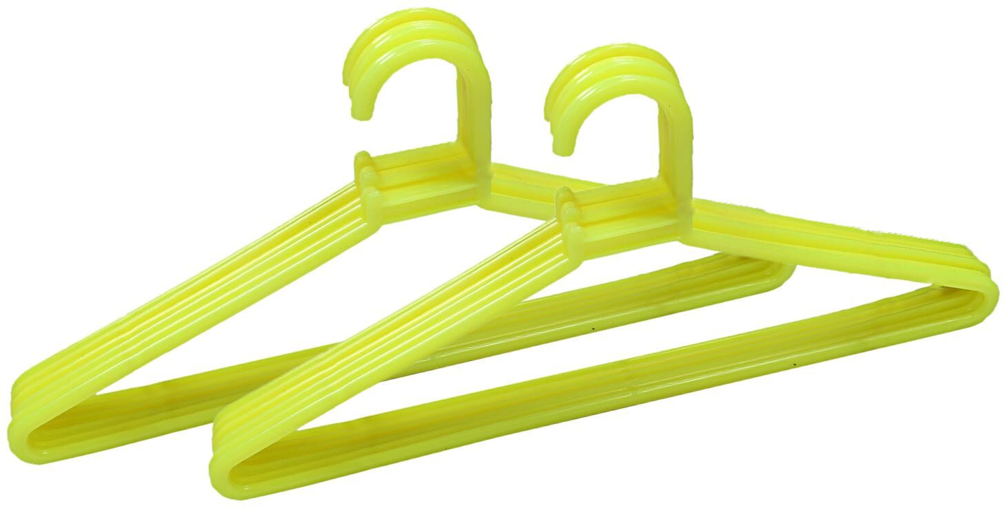 

Kuber Industries Plastic 12 pcs Hanger Set for wardrobe (Orange) CTHH10975