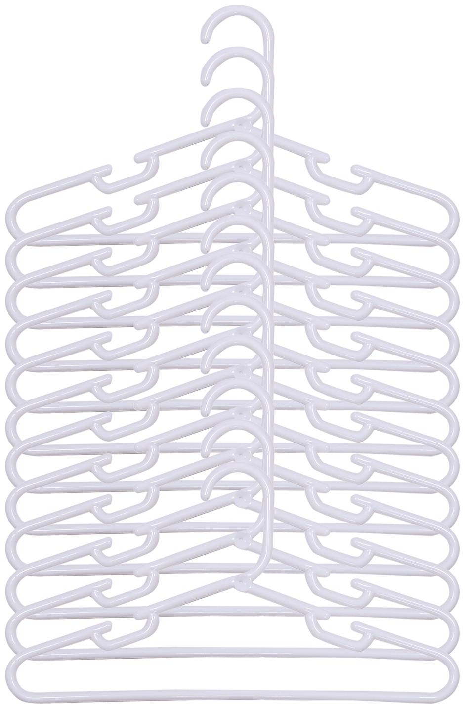 

Kuber Industries Plastic 12 pcs Baby Hanger Set for Wardrobe (White) -CTLTC10580 CTHH12053