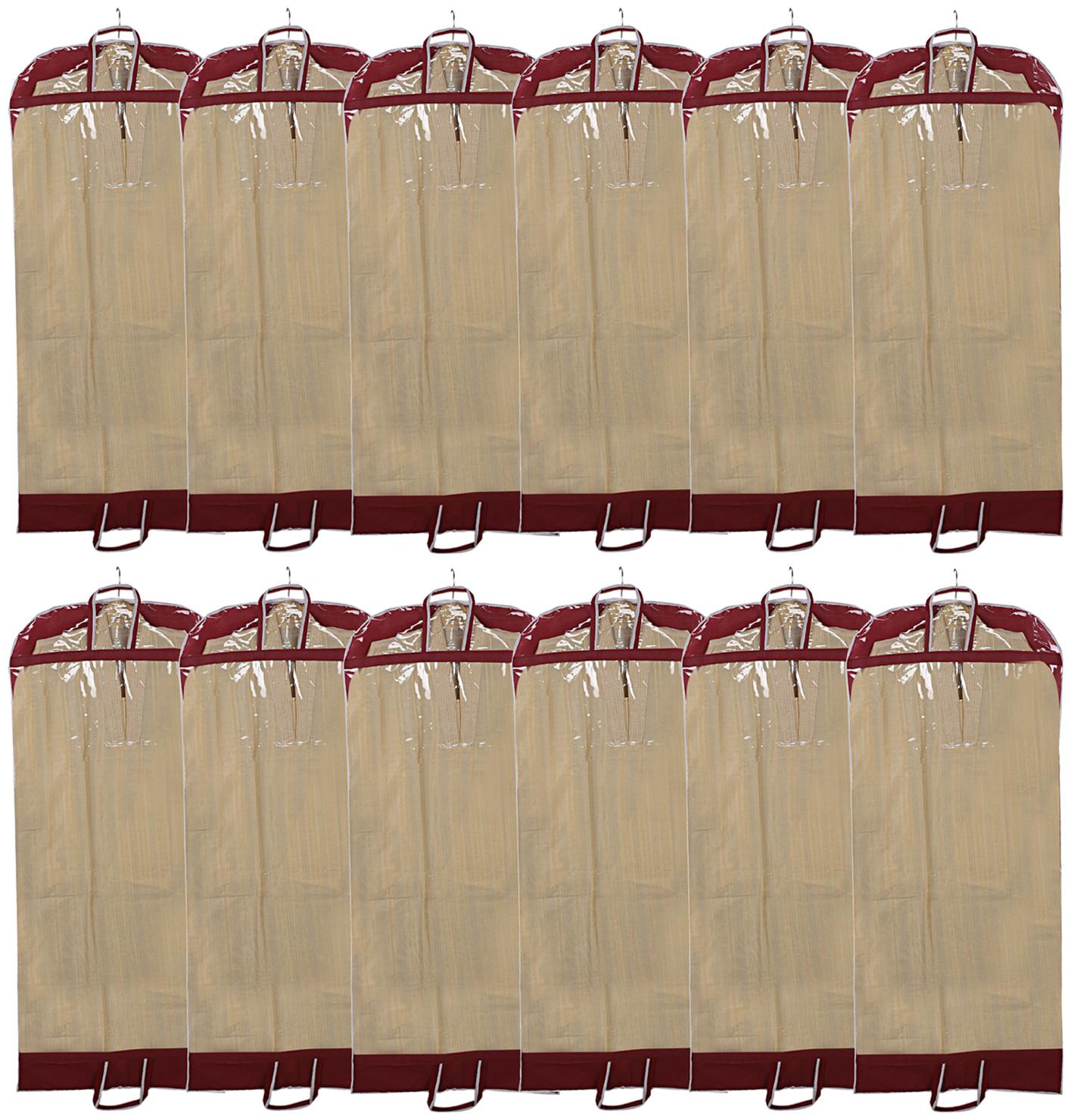 

Kuber Industries Non Woven 12 pcs Long Suit Sherwani Cover (Maroon) - CTHH10819
