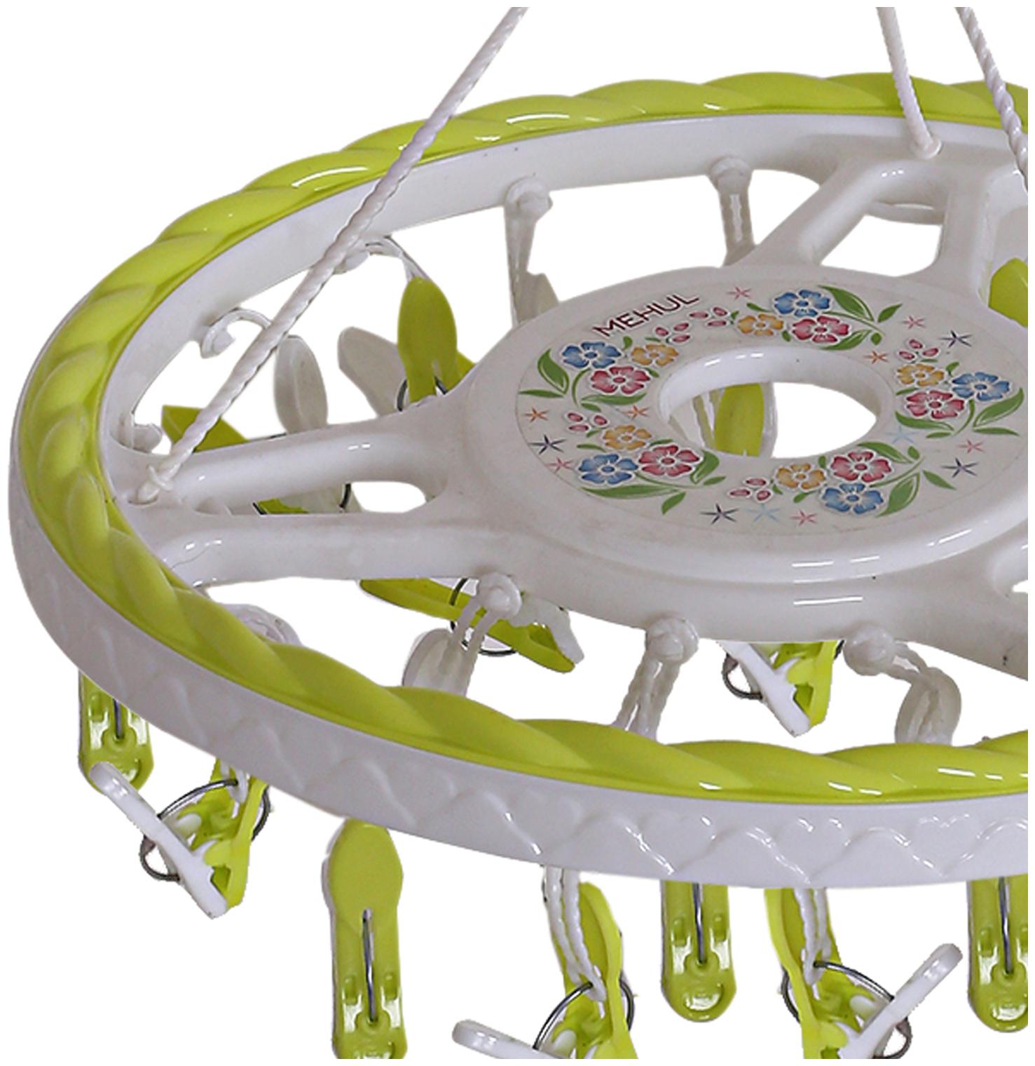

Kuber Industries Plastic 24 Clips Baby Clothes Hanger (Green) - CTHH21454