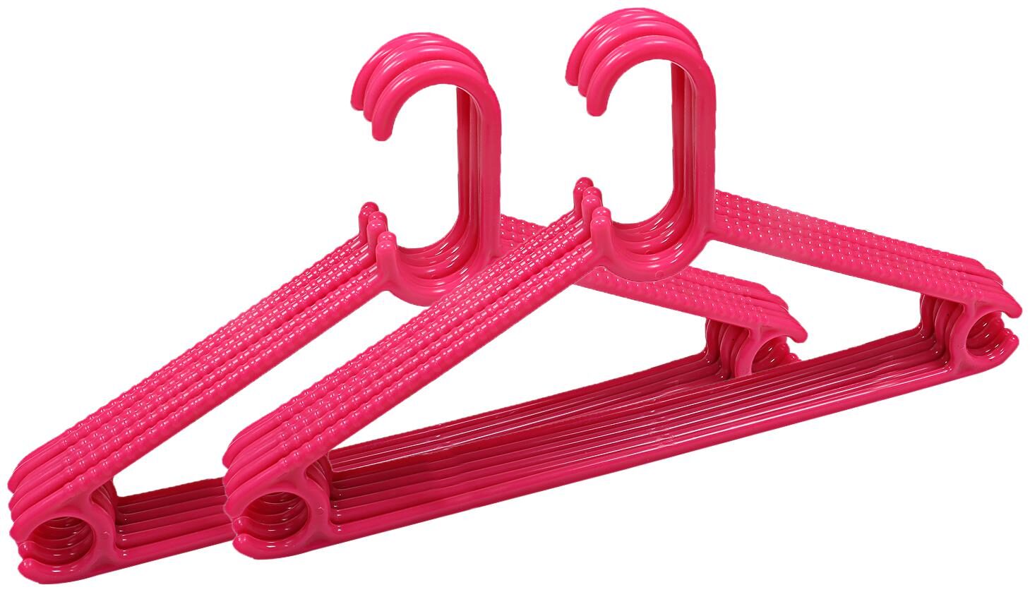 

Kuber Industries Plastic 12 pcs Hanger Set for wardrobe (Pink) CTHH11022