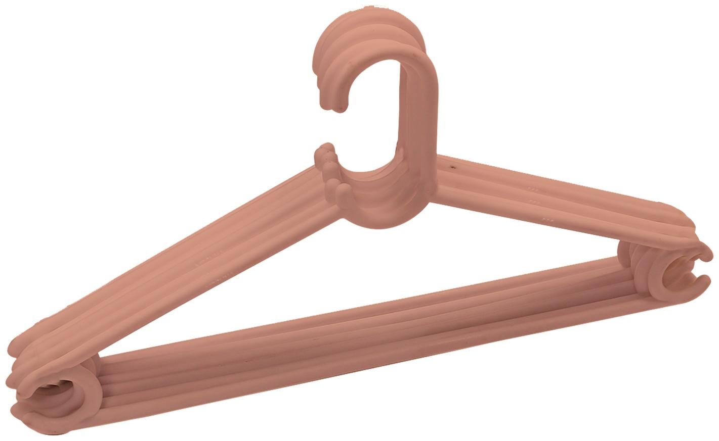 

Kuber Industries Plastic 6 pcs Hanger Set for Wardrobe (Brown)- CTHH22422