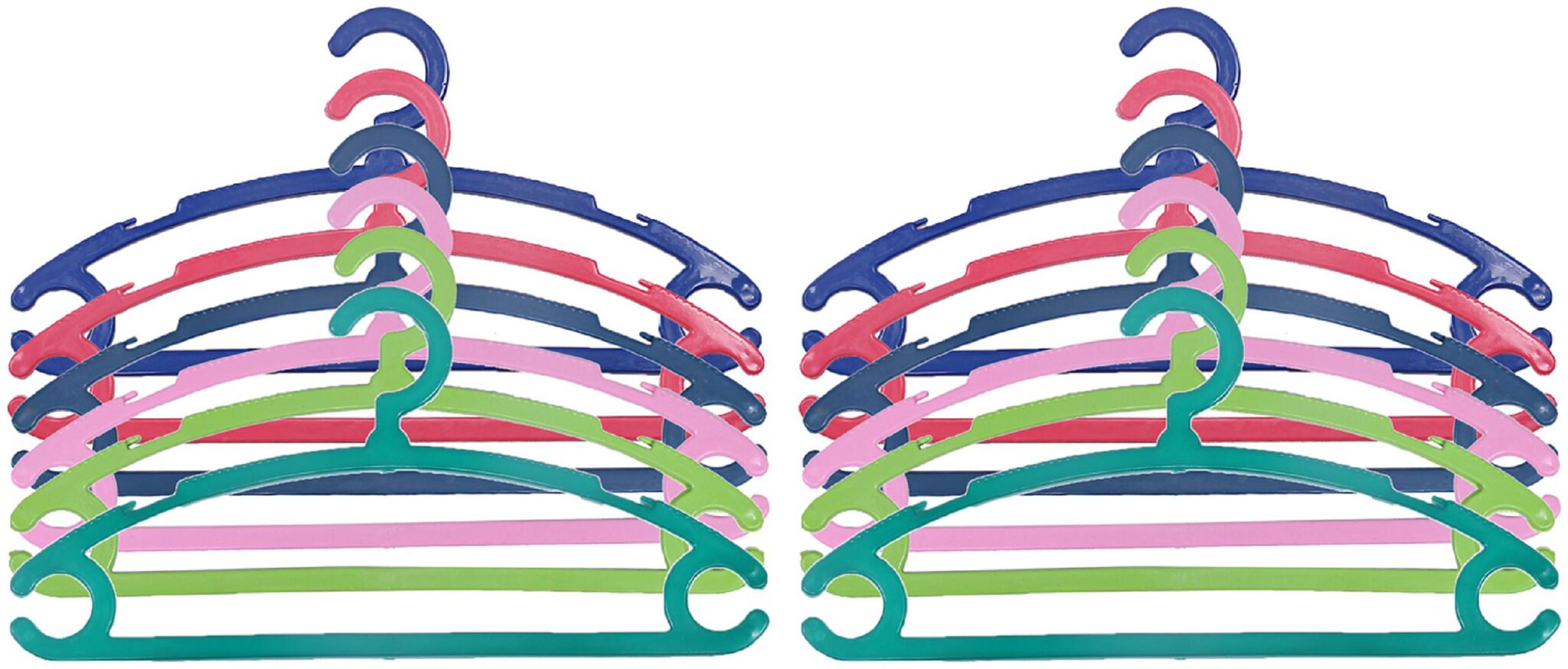 

Kuber Industries Plastic 12 pcs Hanger Set for wardrobe (Multi) CTHH10910