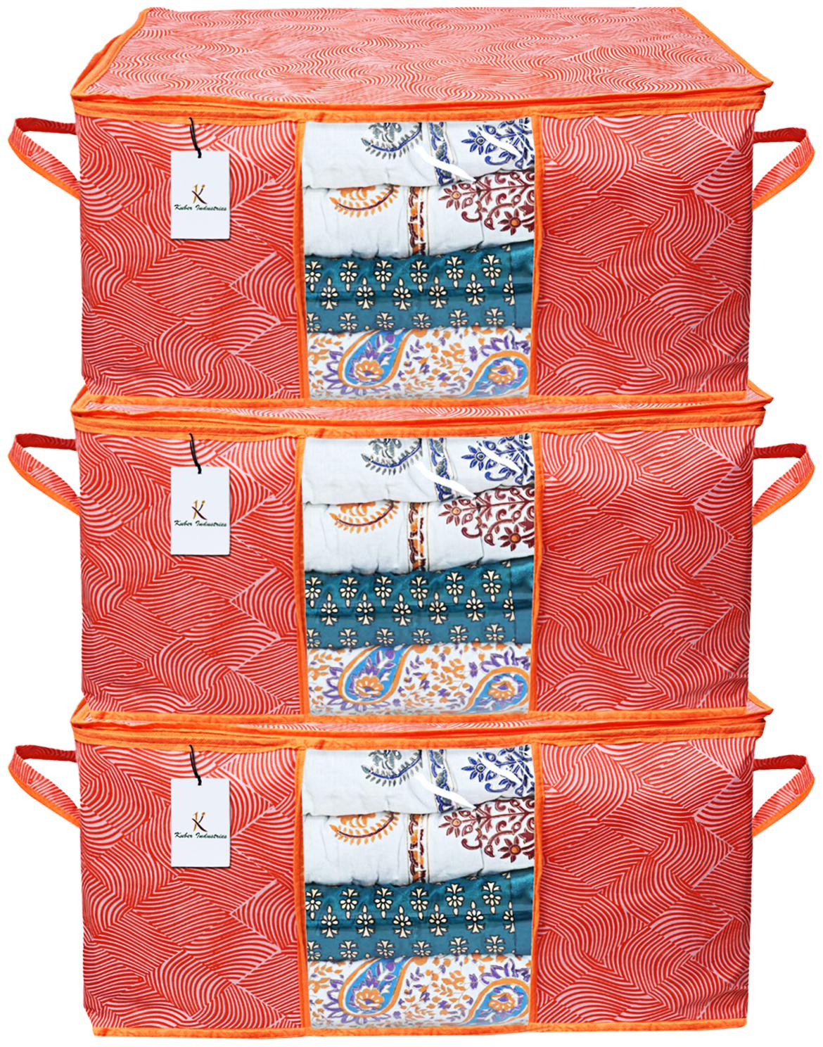 Kuber Industries Leheriya Design Underbed Storage Bag Storage Organiser Blanket Cover Set of 3 - Orange Extra Large Size - CTHH11960
Kuber Industries Leheriya Design Underbed Storage Bag Storage Organiser Blanket Cover Set of 3 - Orange Extra Large Size - CTHH11960