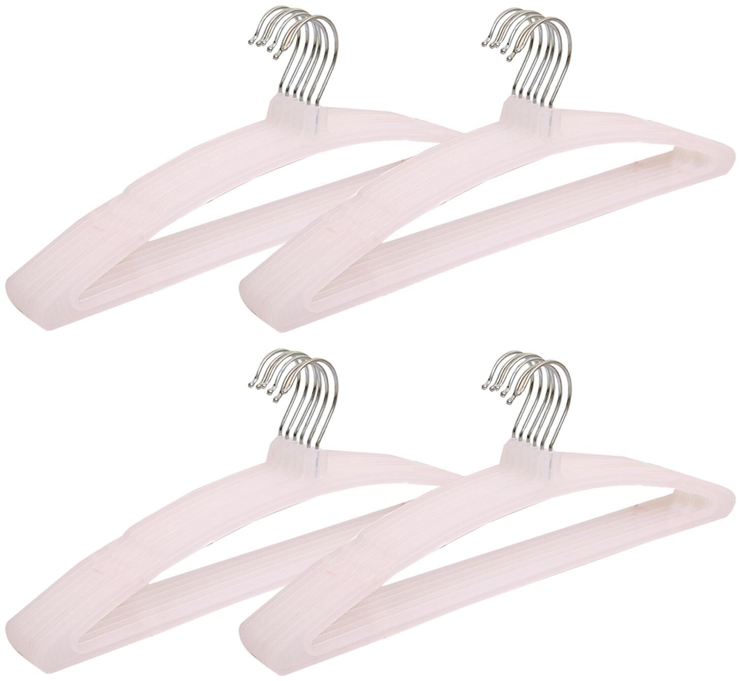 

Kuber Industries Plastic Hanger For Suit Cloth Set of 24 pcs White CTHH19413