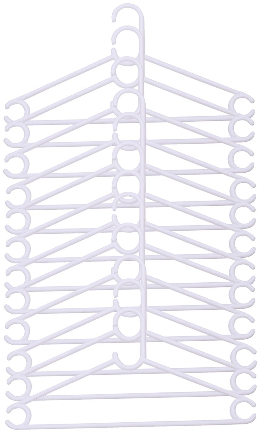 

Kuber Industries Plastic 12 pcs Hanger Set for Wardrobe (White) - CTHH21462