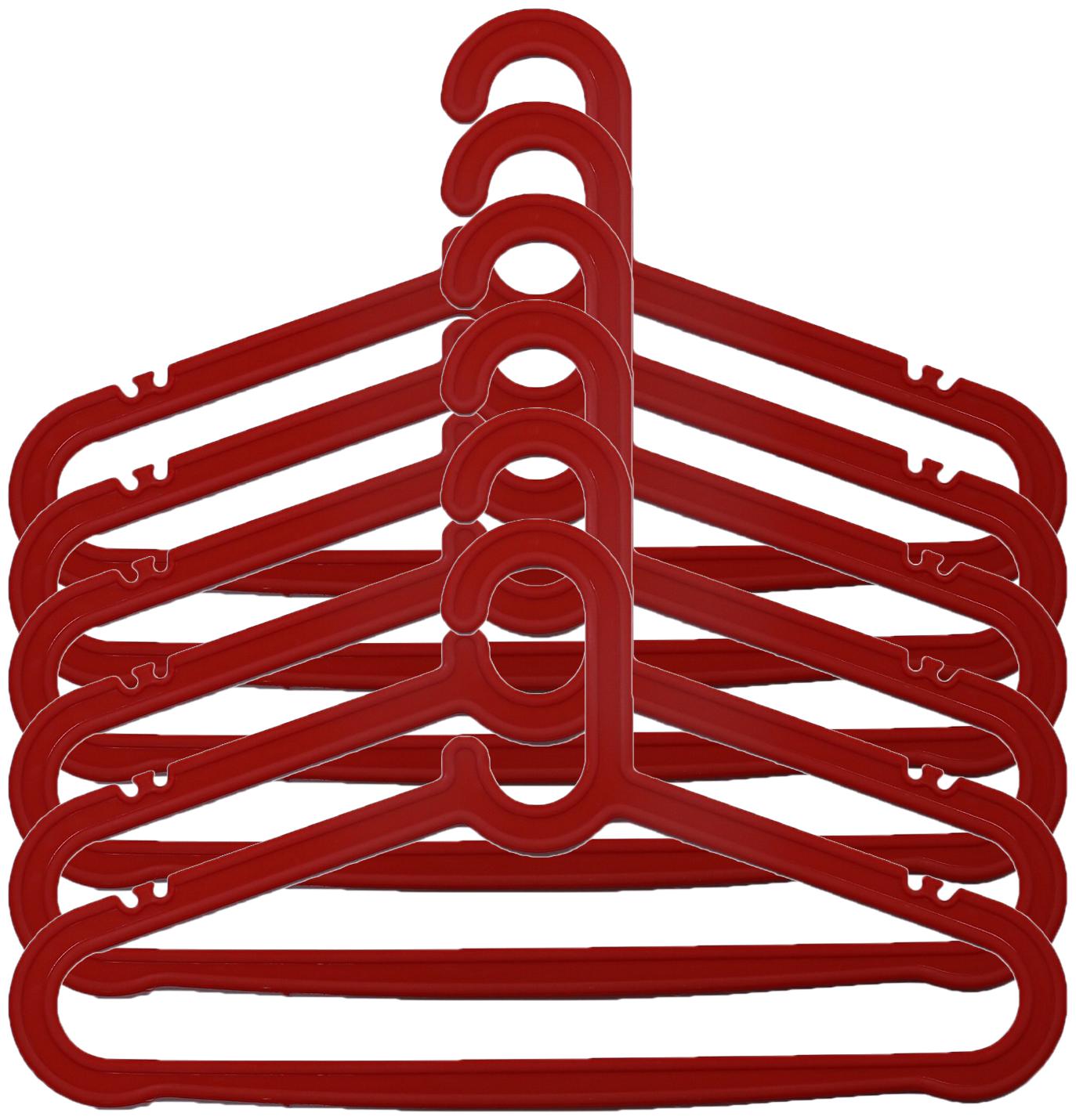 

Kuber Industries Plastic 6 pcs Hanger Set for Wardrobe (Red) - CTHH21456