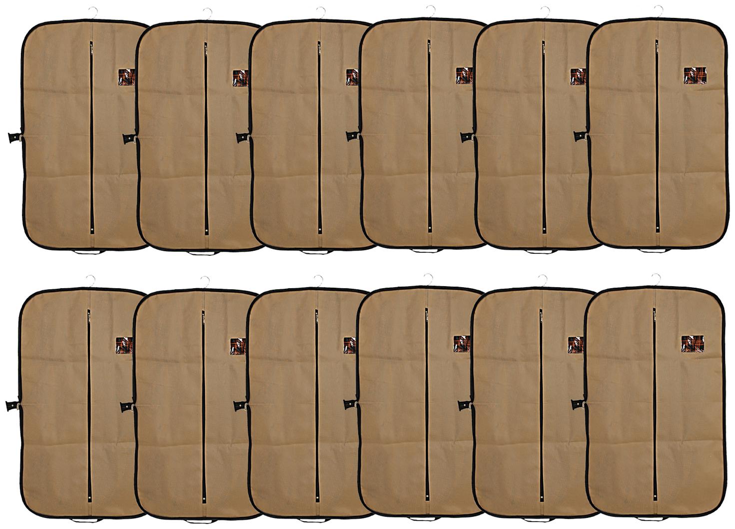 

Kuber Industries 12 pcs Foldable Non Woven Coat Blazer Cover (Brown) CTHH10102