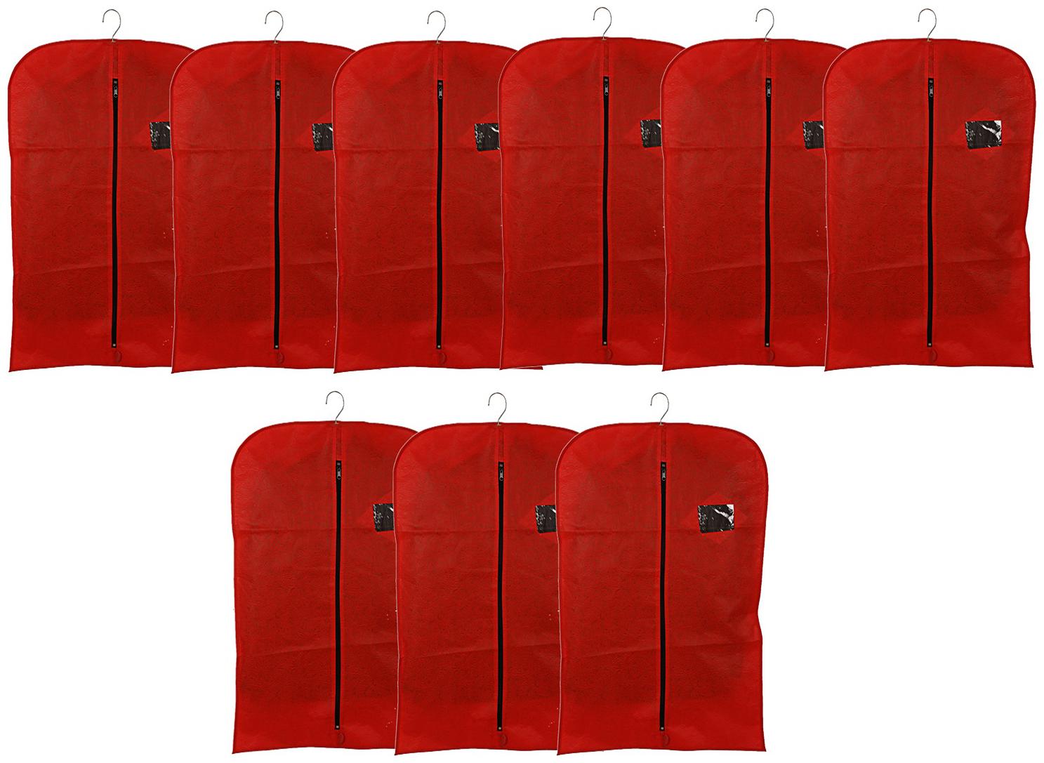 

Kuber Industries Non woven 9 pcs Men s Coat Blazer Cover (Red) - CTHH10803