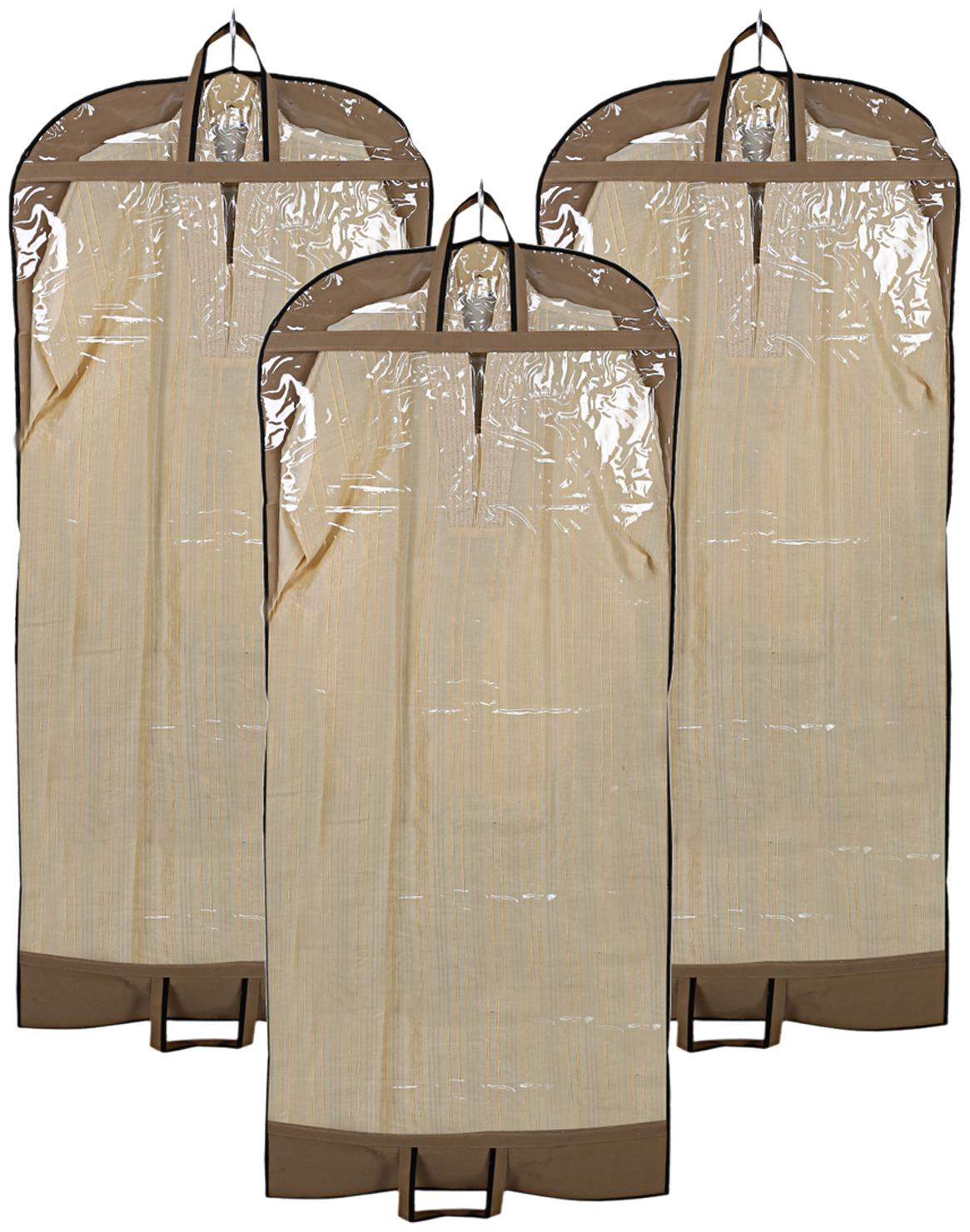 

Kuber Industries Non Woven 3 pcs Long Suit Sherwani Cover (Brown) - CTHH10829