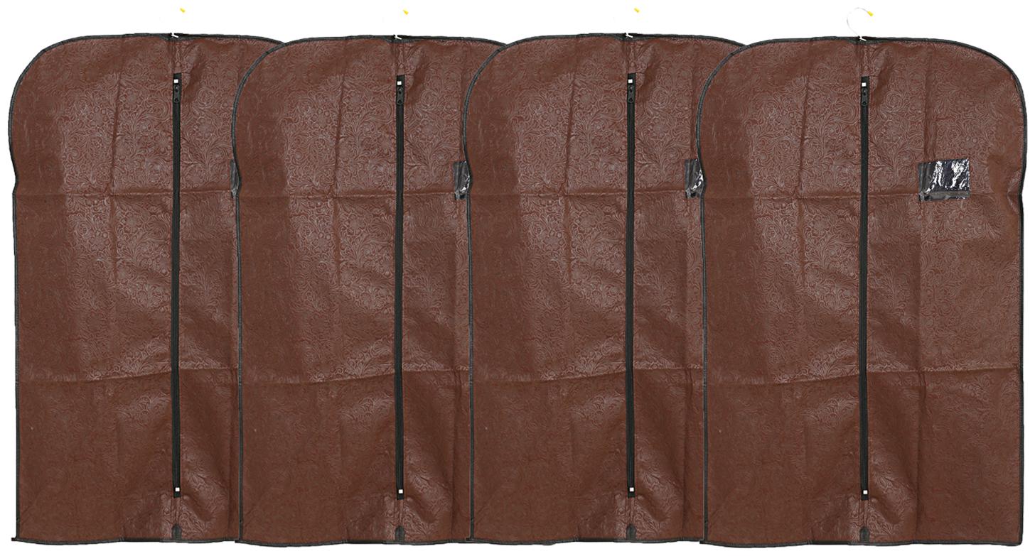 

Kuber Industries 4 pcs Non-Woven Men s Coat Blazer Cover (Brown)- CTHH10410