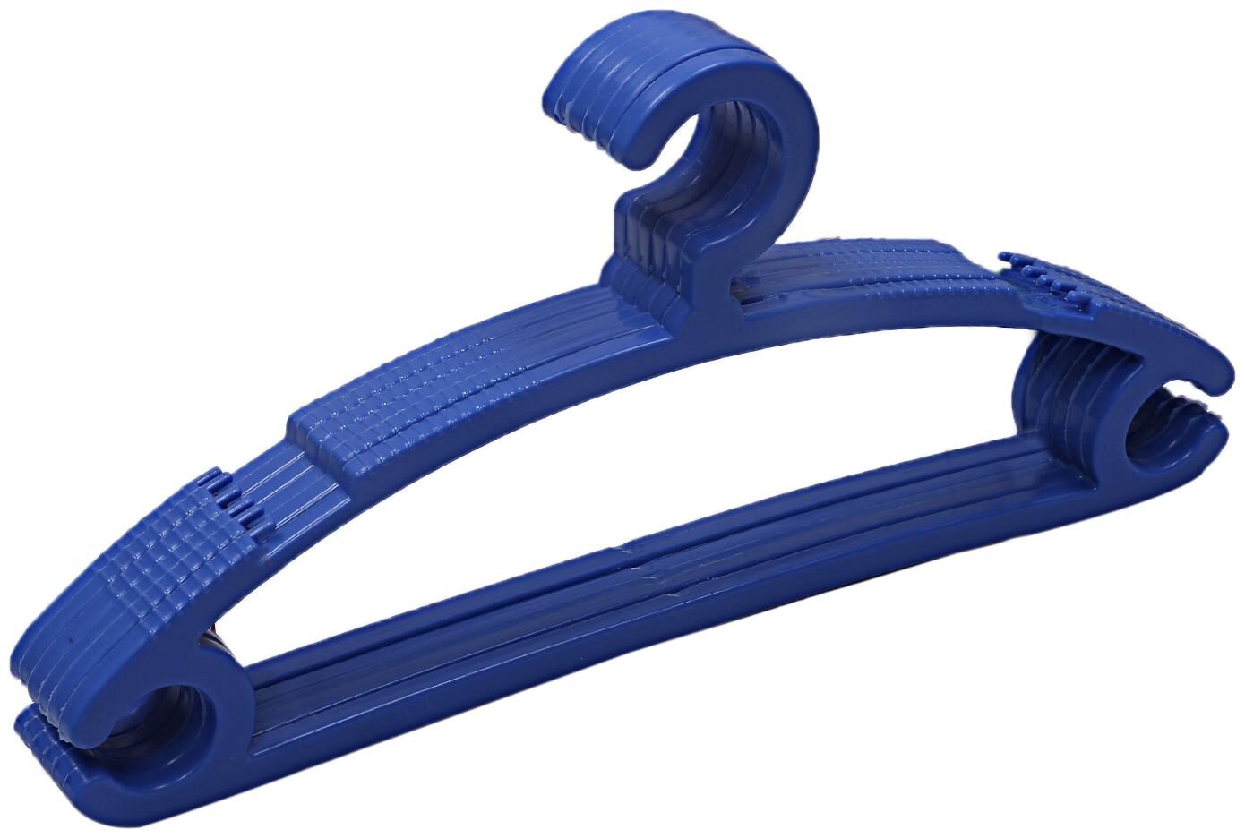 

Kuber Industries Plastic 6 pcs Hanger Set for wardrobe (Blue) CTHH10889