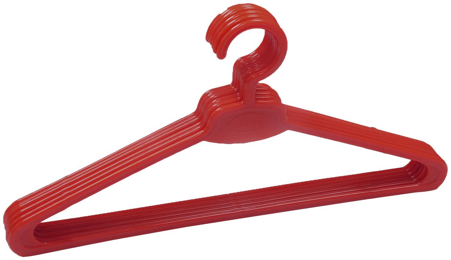 

Kuber Industries Plastic 6 pcs Hanger Set for wardrobe (Maroon)- CTHH12954
