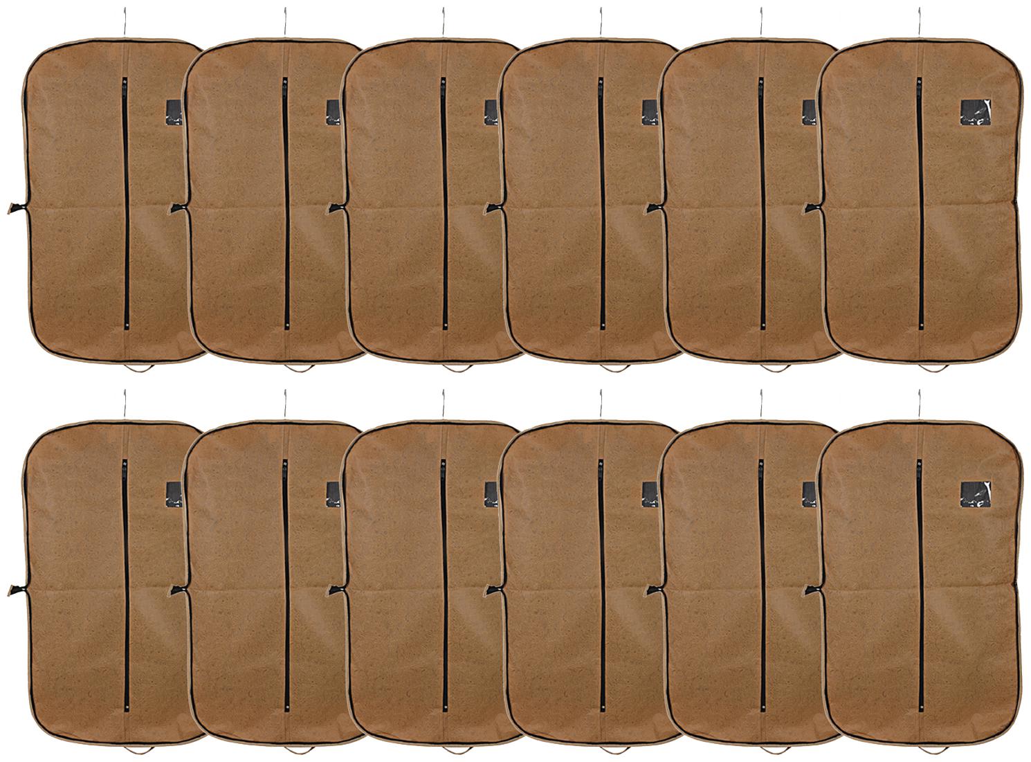 

Kuber Industries Non woven 12 pcs Foldable Men s Coat Blazer Cover (Beige) - CTHH10797