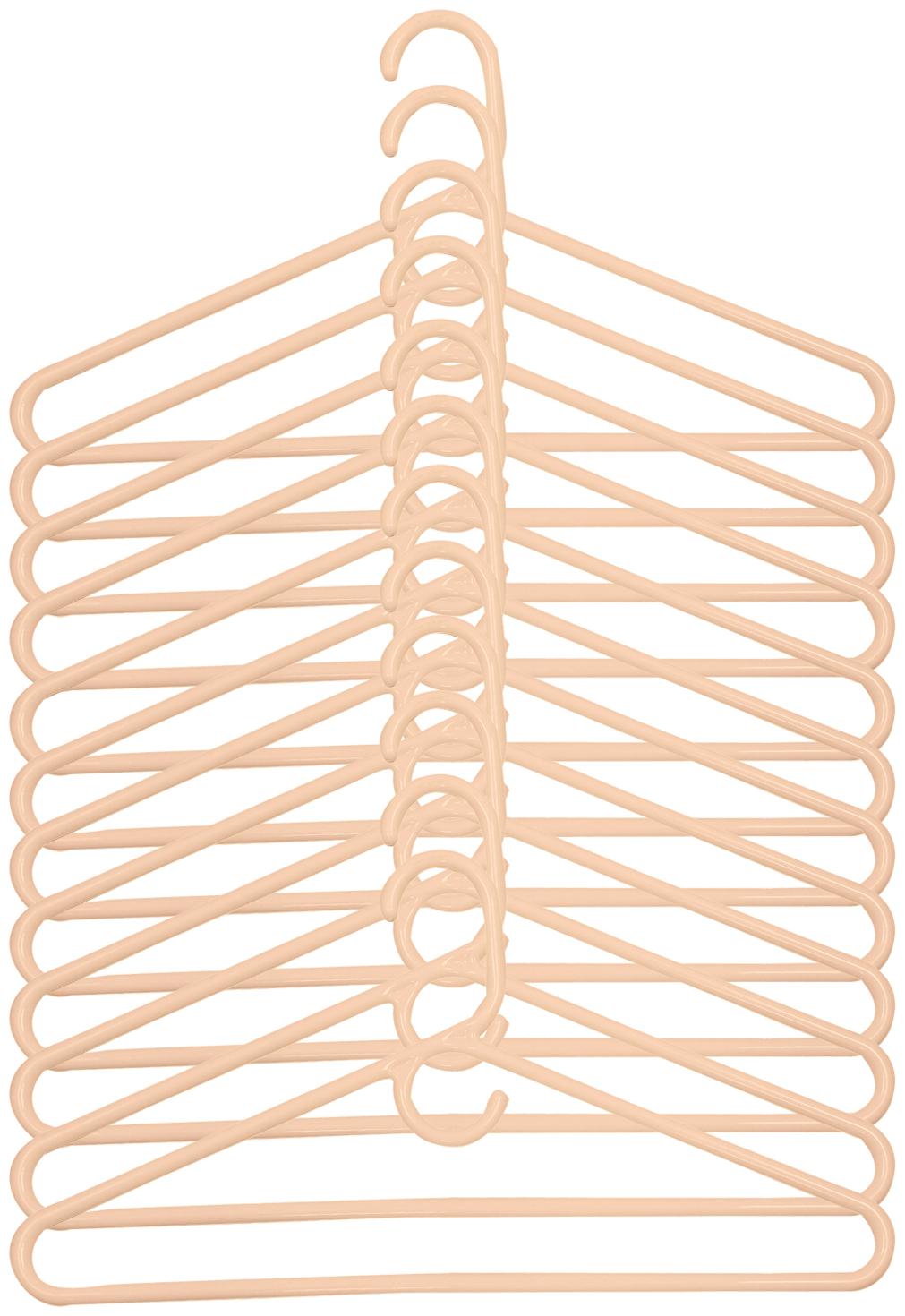 

Kuber Industries Plastic 12 pcs Hanger Set for Wardrobe (Brown)- CTHH22386