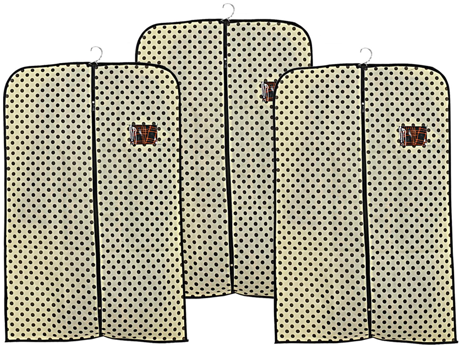 

Kuber Industries 3 pcs Non Woven Coat Blazer Cover (Cream) CTHH10122