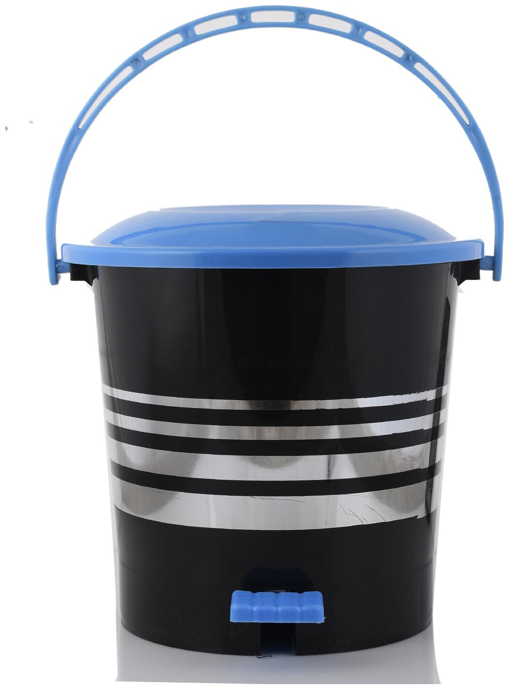 

Kuber Industries Plastic Dustbin Garbage Bin with Handle 5 L (Blue) - CTHH17357