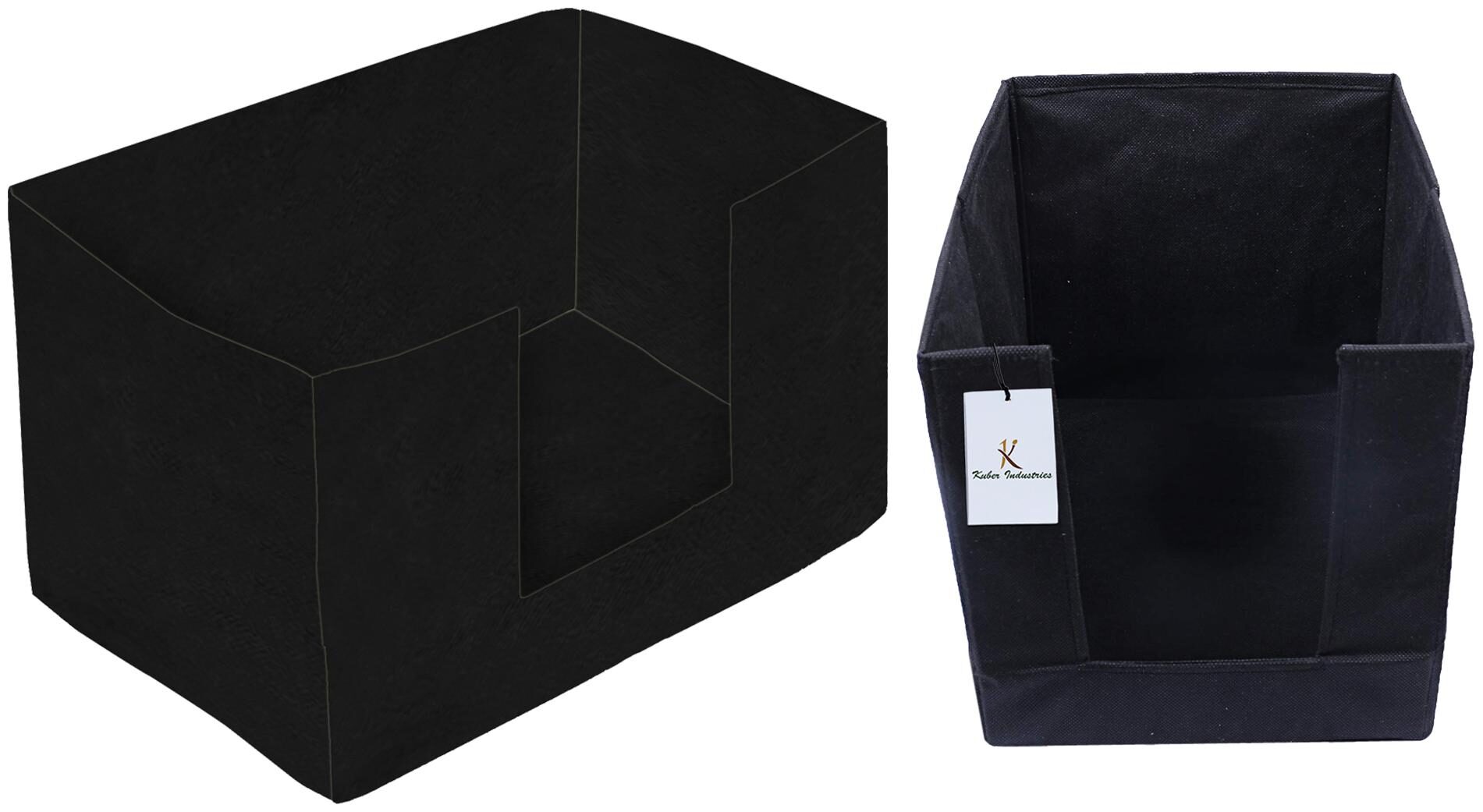 

Kuber Industries Non Woven 1 pc Shirt Stacker And 1 pc Foldable Rectangle Cloth Saree Stacker Cloth Wardrobe Organizer Wardrobe Organizer (Black) - CTHH17640