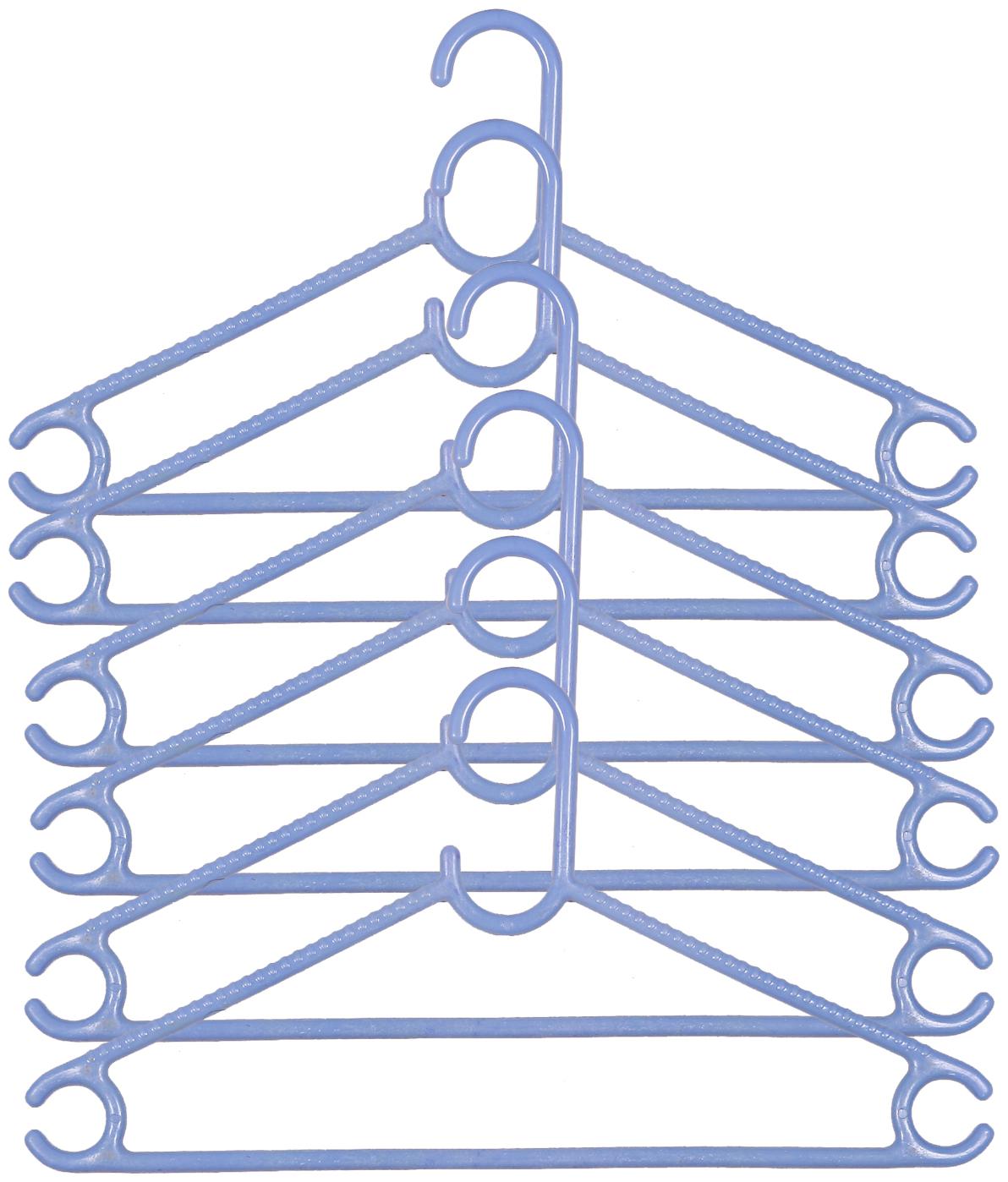 

Kuber Industries Plastic 6 pcs Hanger Set for wardrobe (Purple) CTHH19588