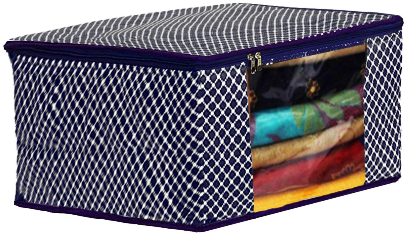 

Kuber Industries Polka Dots 1 pc Cotton 3 Layered Quilted Saree Cover (Blue) - CTHH14786