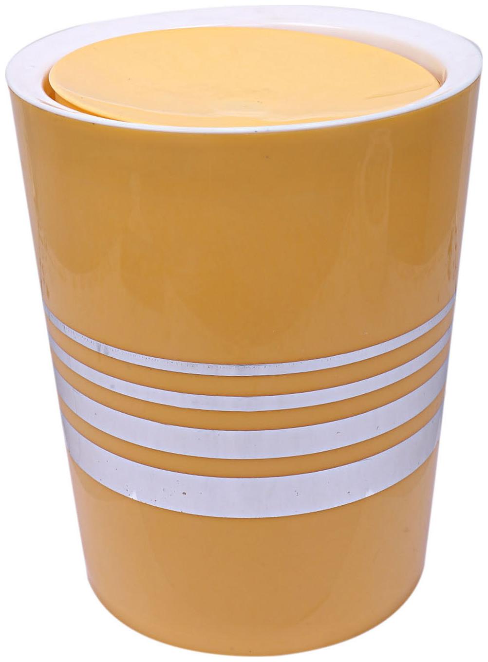

Kuber Industries Plastic Swing Lid Garbage Waste Dustbin 5 L (Yellow) - CTHH13416