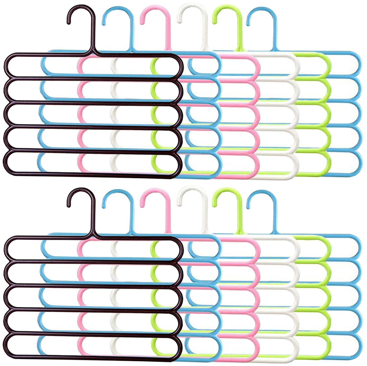 

Kuber Industries Plastic 12 pcs Multi-purpose Hangers for Wardrobe (Multi) CTHH10206