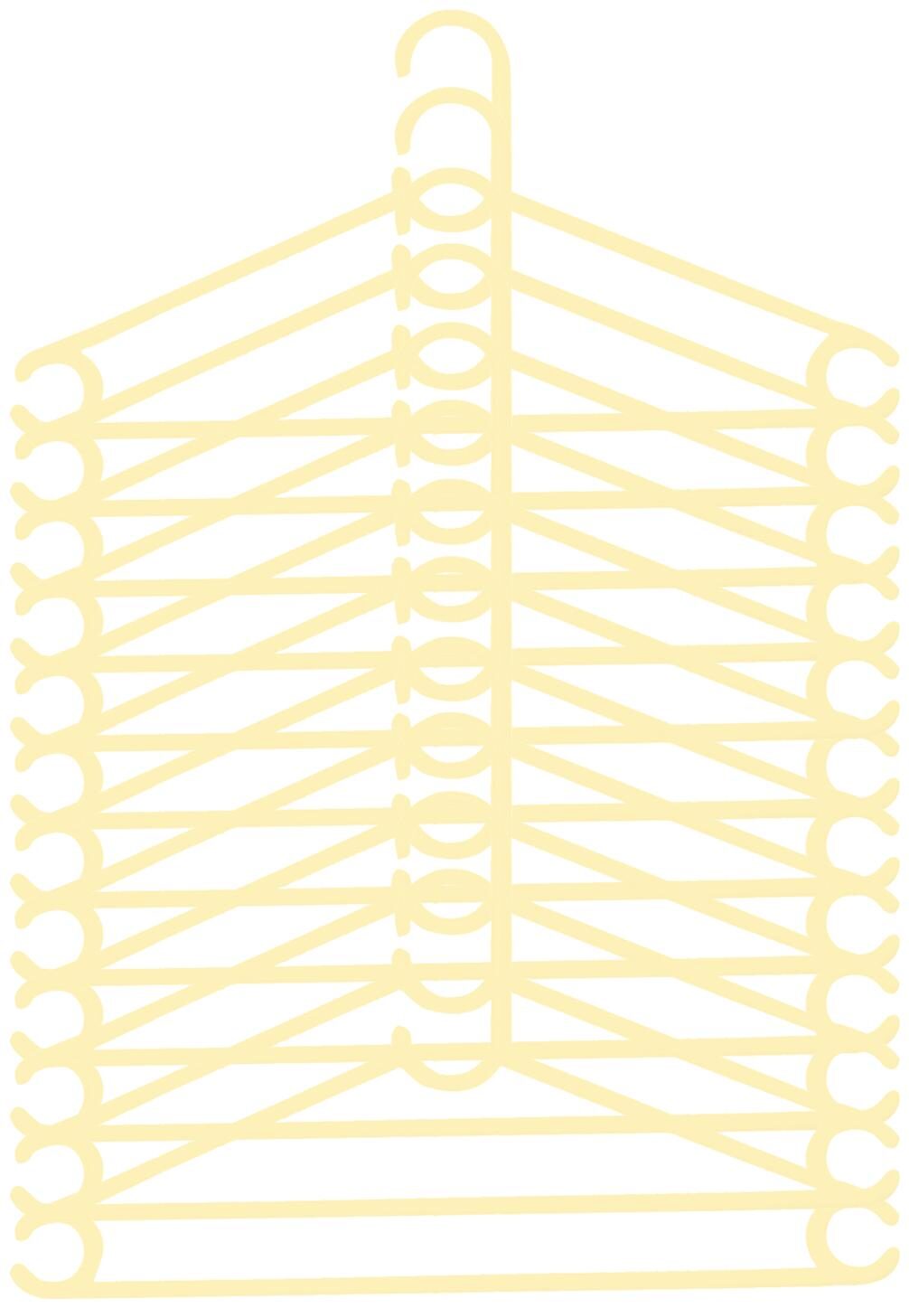 

Kuber Industries Plastic 12 pcs Hanger Set for Wardrobe (Cream)- CTHH22421