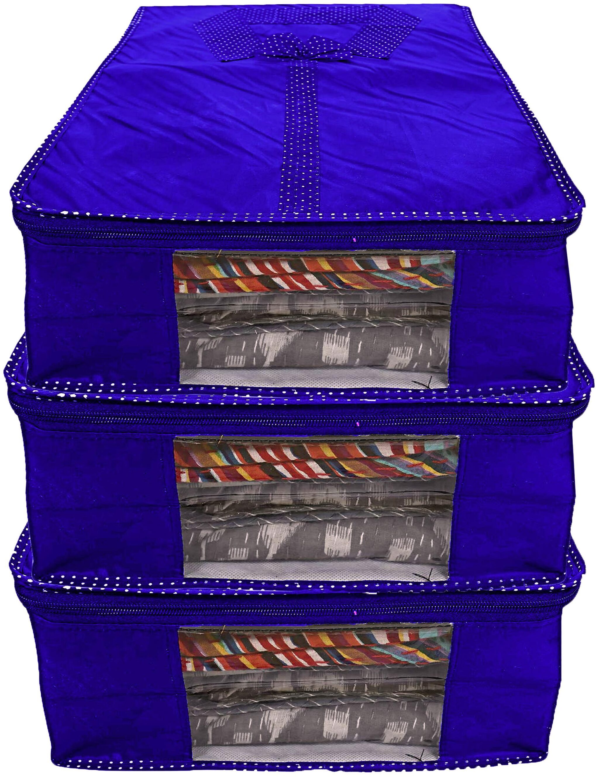 

Kuber Industries 3 pcs Parachute Waterproof Shirt Cover (Royal Blue) - CTHH14995