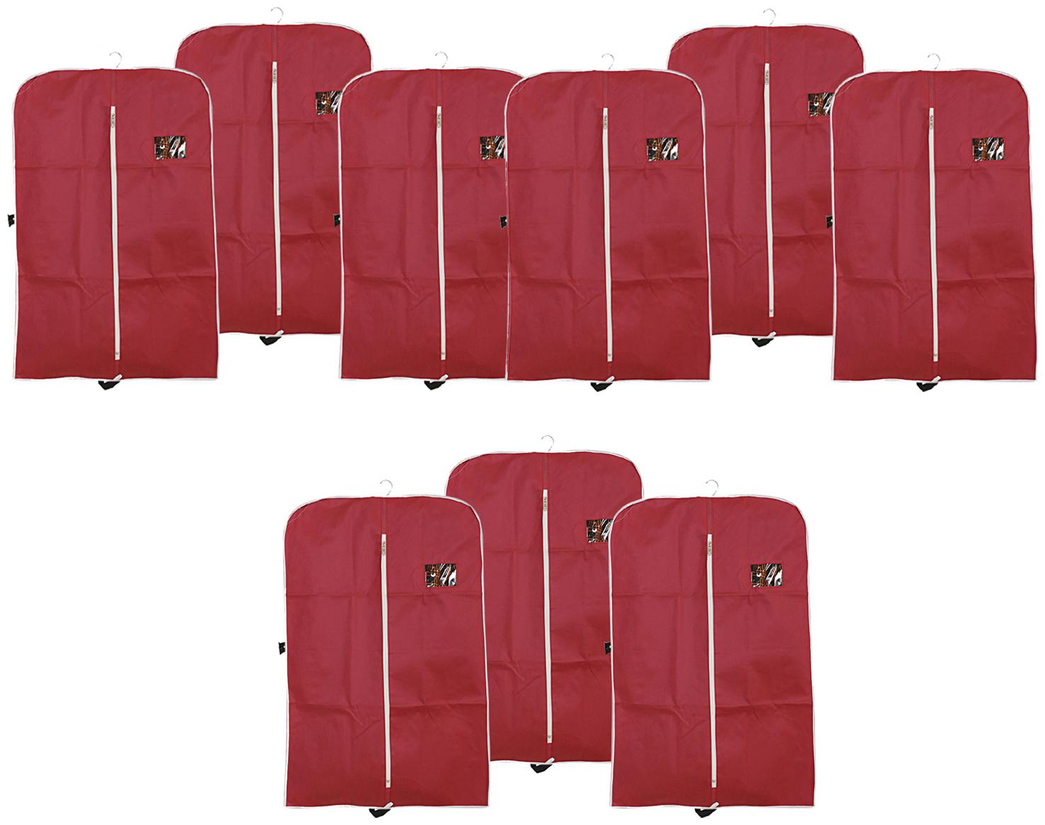 

Kuber Industries 9 pcs Non Woven Coat Blazer Cover (Maroon) CTHH10117