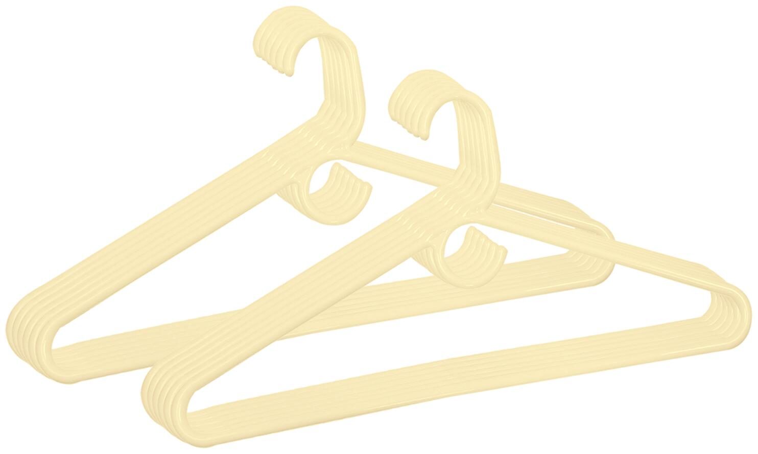 

Kuber Industries Plastic 12 pcs Hanger Set for Wardrobe (Cream)- CTHH22378