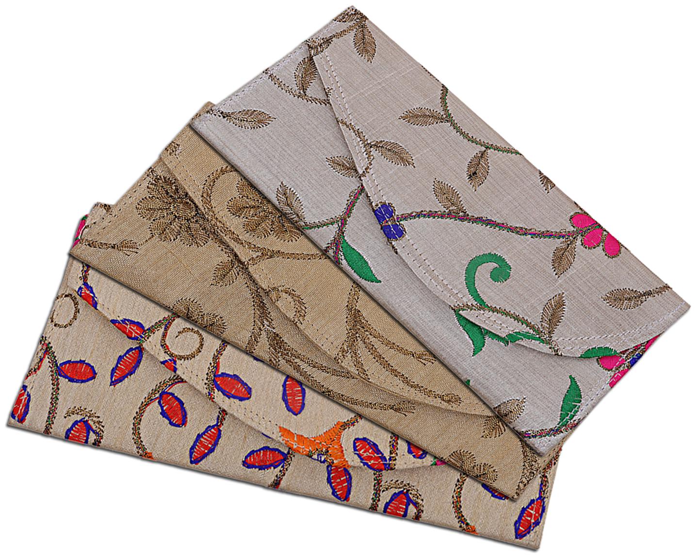 

Kuber Industries Silk 3 pcs Money Envelope for Shagun Wedding (Multi) -CTLTC10537 CTHH12010