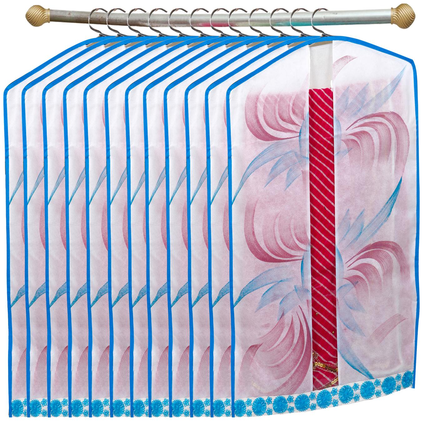 

Kuber Industries Printed 12 Piece Non Woven Hanging Embroidered Saree Cover Wardrobe Organiser (Blue) - CTHH13714