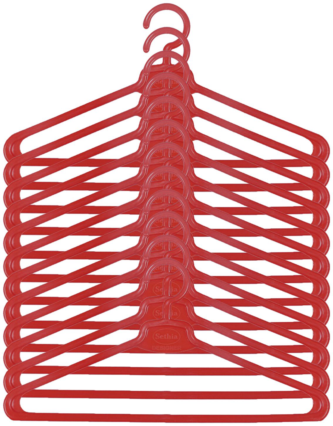 

Kuber Industries Plastic 12 pcs Hanger Set for wardrobe (Maroon)- CTHH22367