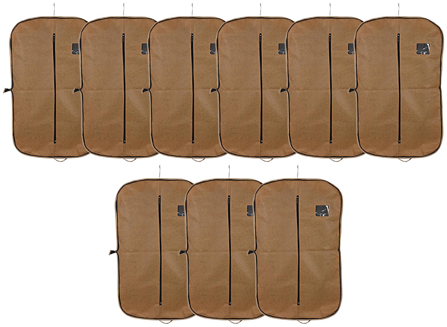 

Kuber Industries Non woven 9 pcs Foldable Men s Coat Blazer Cover (Beige) - CTHH10796