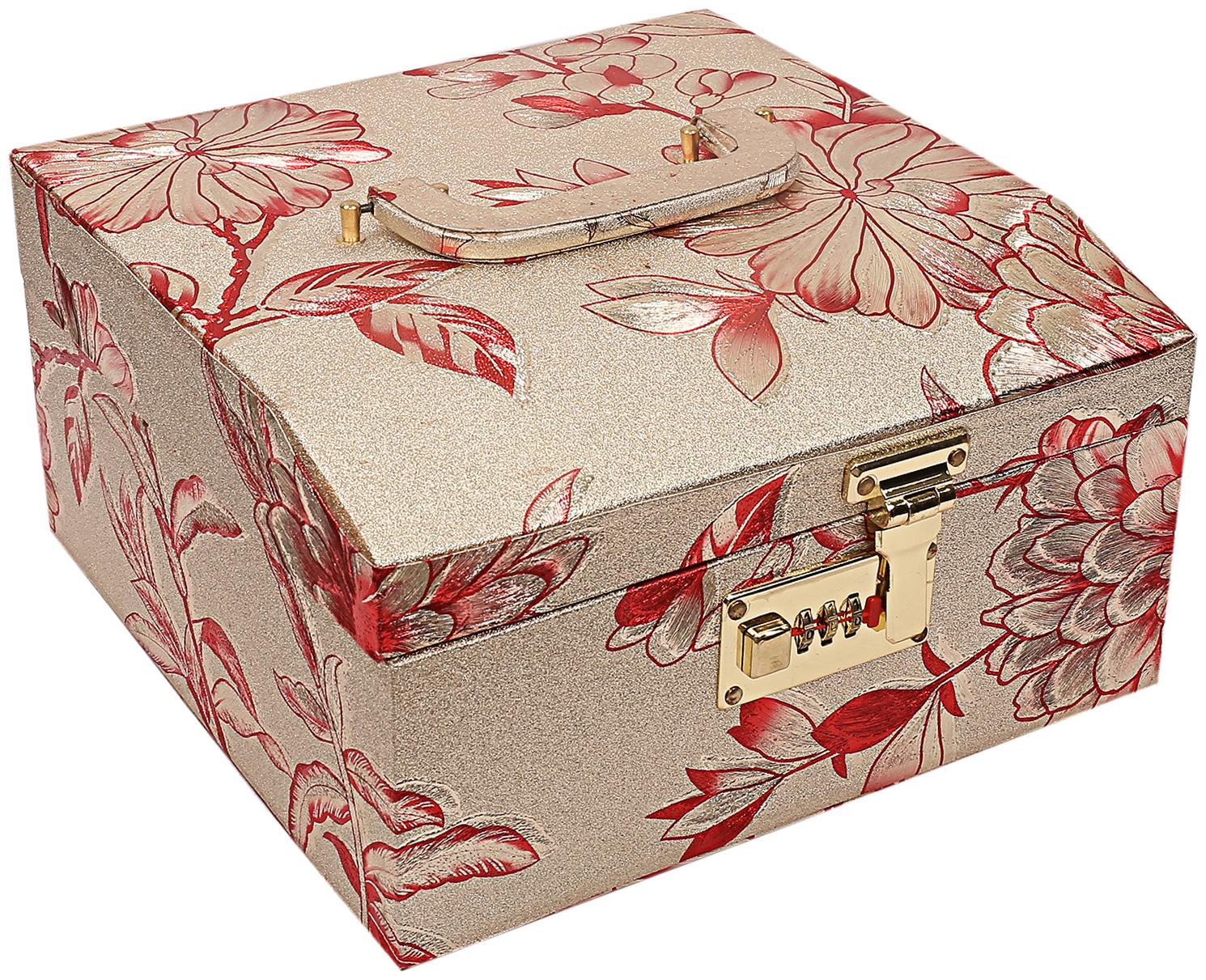 

Kuber Industries Wooden 1 pc Jewellery Box (Gold) - CTHH11098