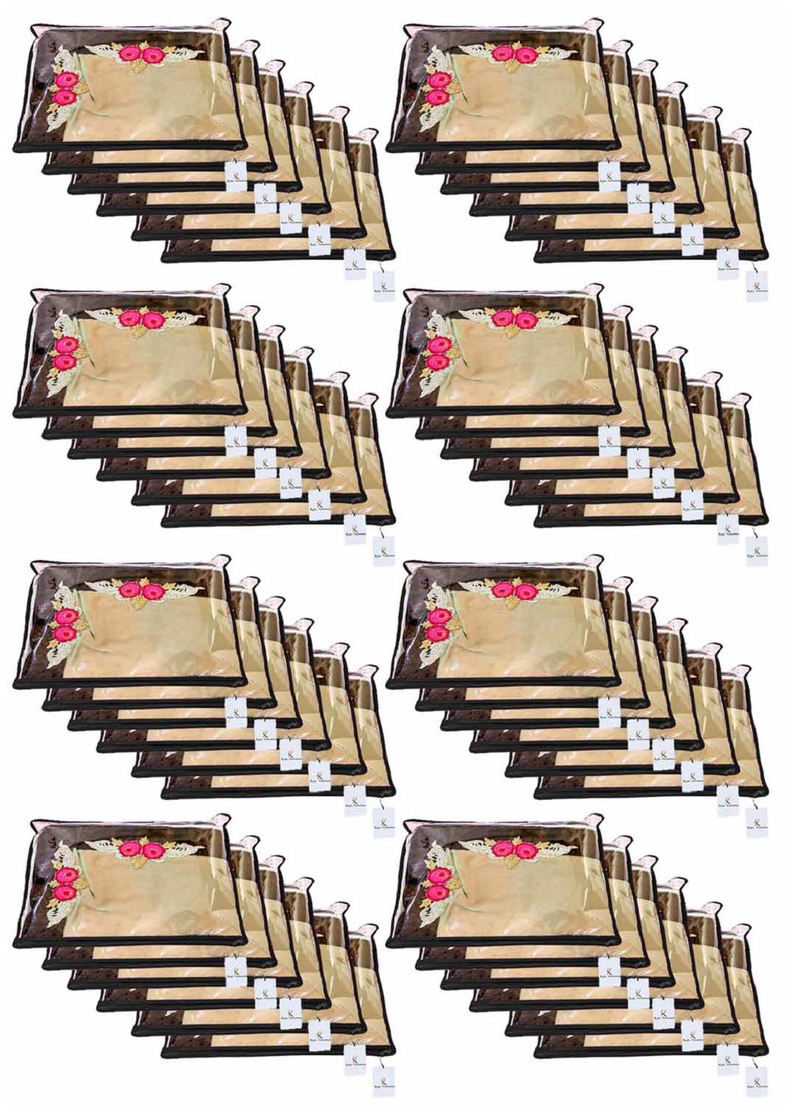 

Kuber Industries Non Woven Single Packing Saree Cover 48 pcs Set (Black) CTHH11689