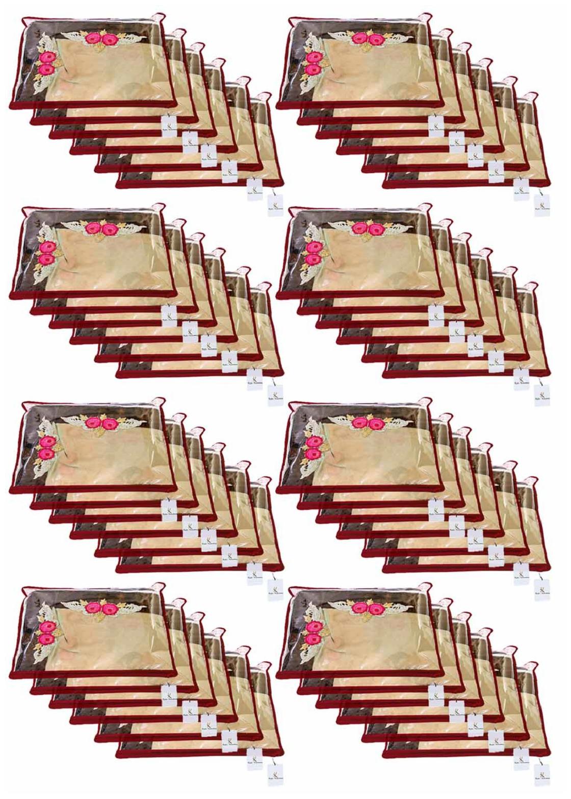 

Kuber Industries Non Woven Single Packing Saree Cover 48 pcs Set (Maroon) CTHH11674