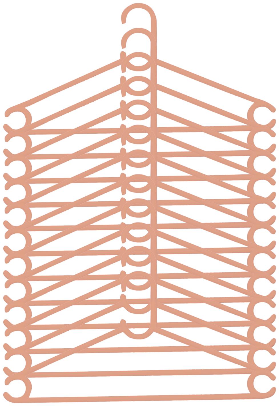 

Kuber Industries Plastic 12 pcs Hanger Set for Wardrobe (Brown)- CTHH22425