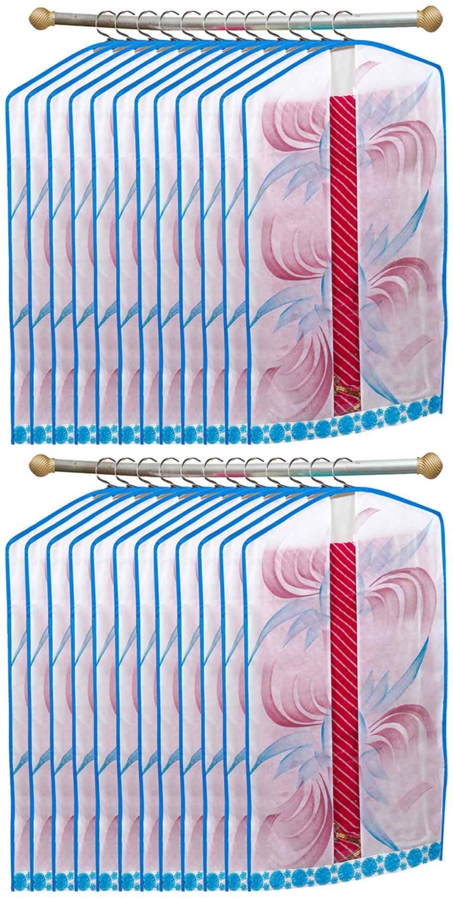 

Kuber Industries Printed 24 Piece Non Woven Hanging Embroidered Saree Cover Wardrobe Organiser (Blue) - CTHH13716